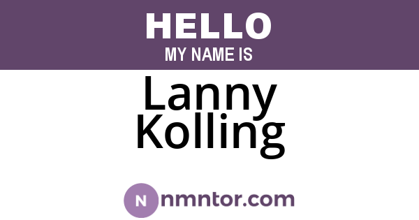 Lanny Kolling