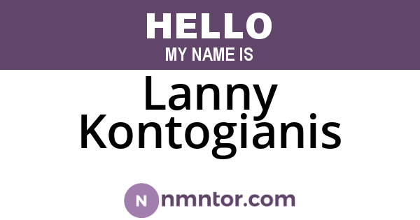 Lanny Kontogianis