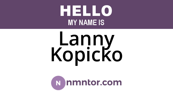 Lanny Kopicko