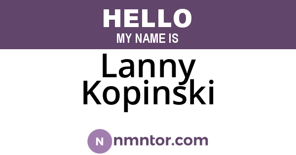 Lanny Kopinski