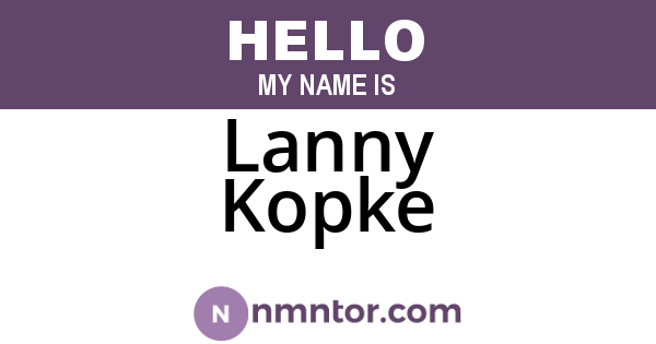 Lanny Kopke