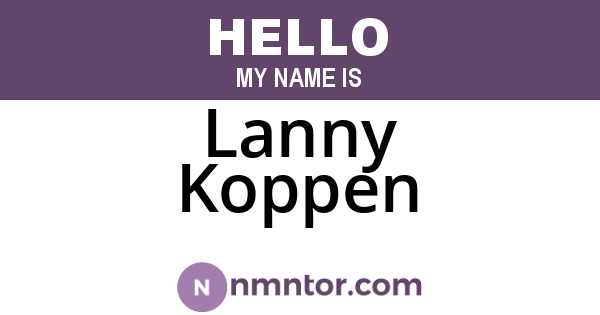 Lanny Koppen