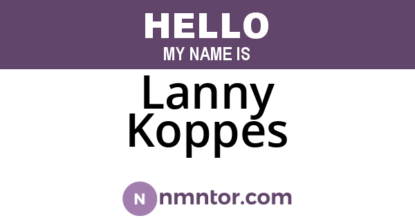 Lanny Koppes