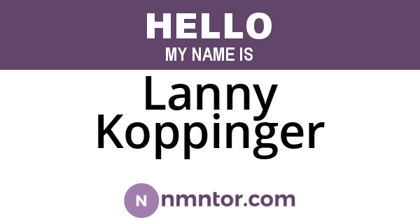 Lanny Koppinger