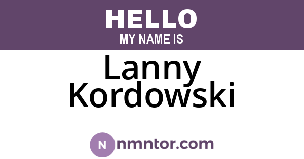 Lanny Kordowski