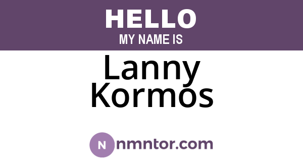 Lanny Kormos
