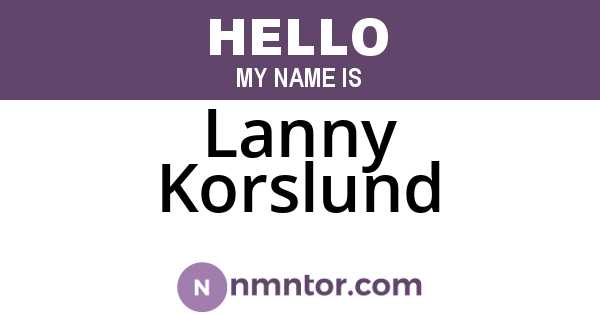 Lanny Korslund