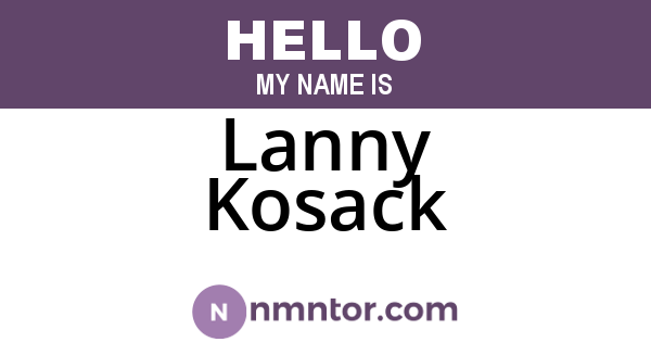 Lanny Kosack