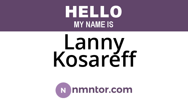 Lanny Kosareff