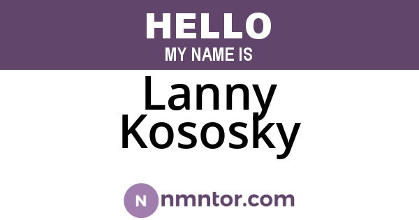 Lanny Kososky