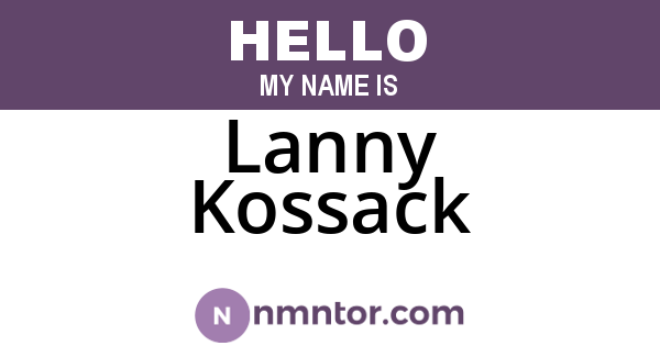 Lanny Kossack