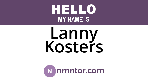 Lanny Kosters
