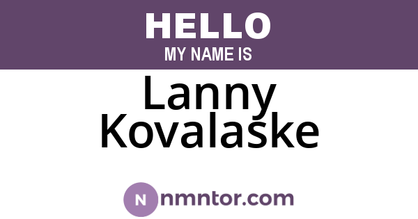 Lanny Kovalaske