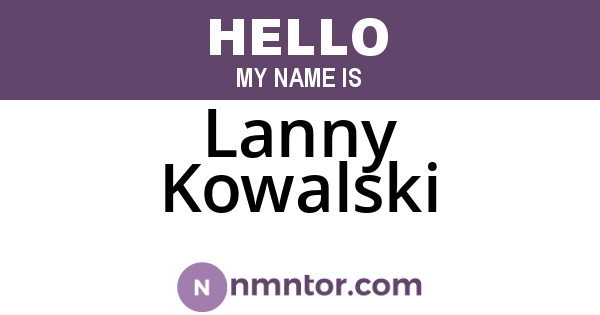 Lanny Kowalski