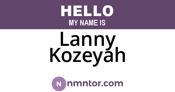Lanny Kozeyah