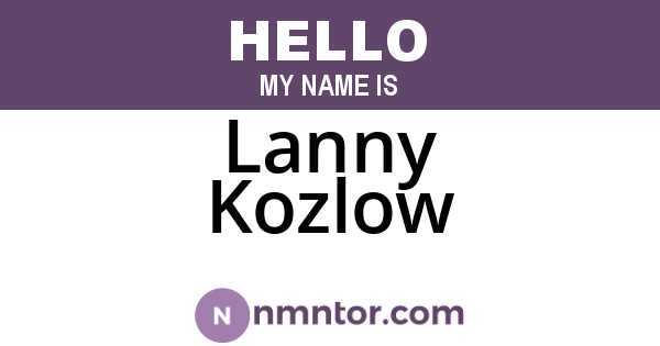 Lanny Kozlow