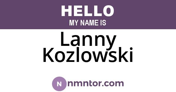 Lanny Kozlowski