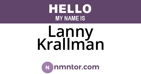 Lanny Krallman