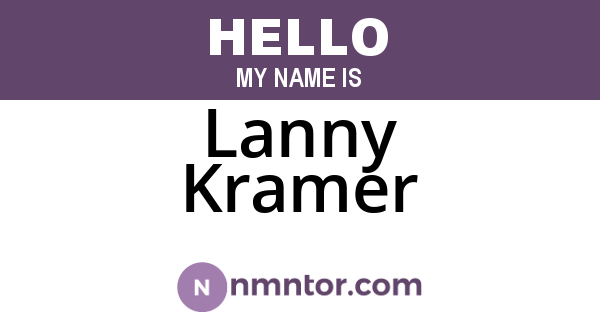 Lanny Kramer