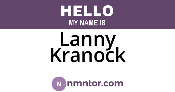 Lanny Kranock