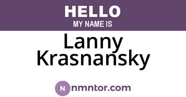 Lanny Krasnansky