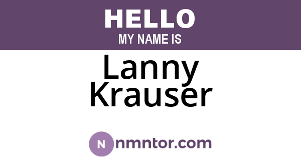 Lanny Krauser