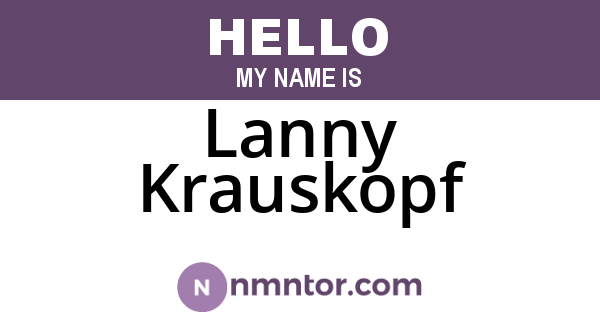 Lanny Krauskopf