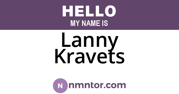 Lanny Kravets