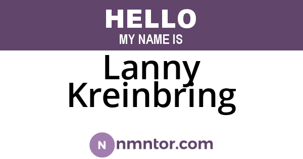 Lanny Kreinbring