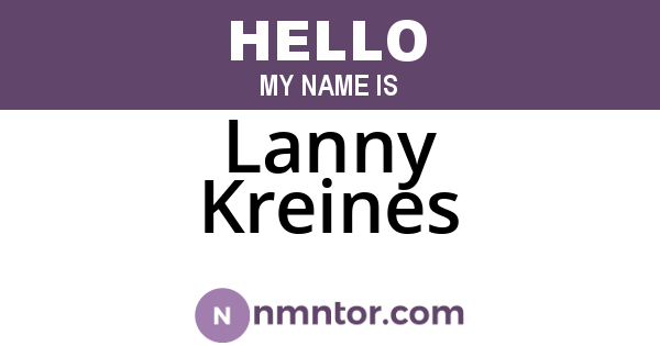 Lanny Kreines