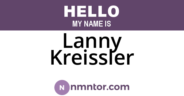 Lanny Kreissler