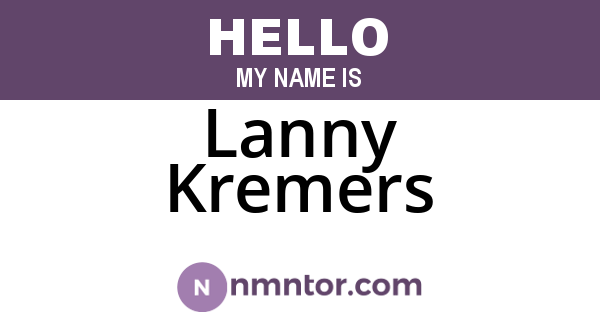 Lanny Kremers