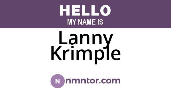 Lanny Krimple