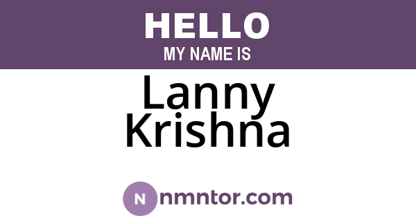 Lanny Krishna