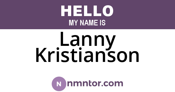 Lanny Kristianson