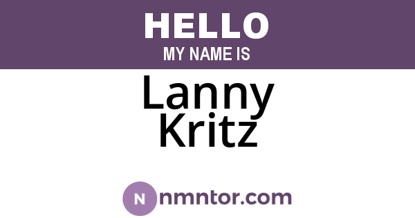 Lanny Kritz