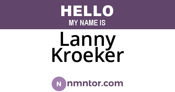 Lanny Kroeker
