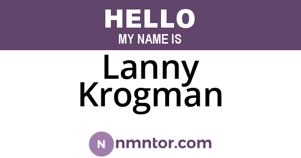 Lanny Krogman