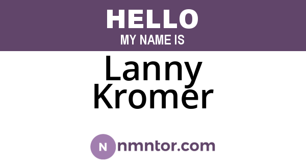 Lanny Kromer