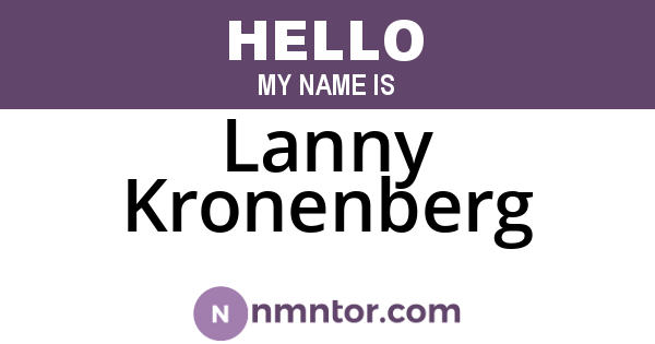 Lanny Kronenberg