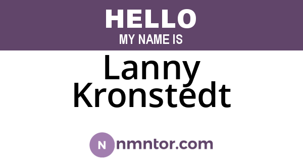 Lanny Kronstedt