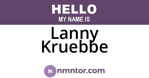 Lanny Kruebbe