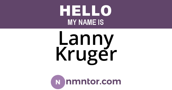 Lanny Kruger