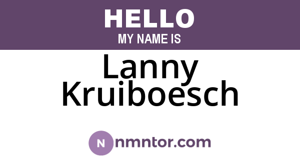 Lanny Kruiboesch