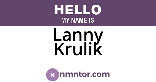 Lanny Krulik