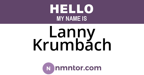 Lanny Krumbach