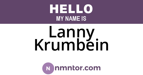 Lanny Krumbein