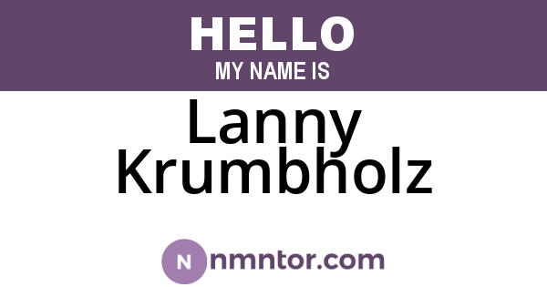 Lanny Krumbholz