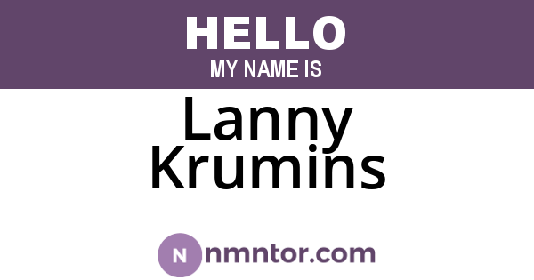 Lanny Krumins