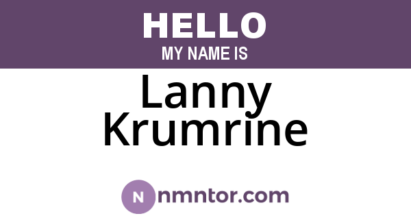 Lanny Krumrine